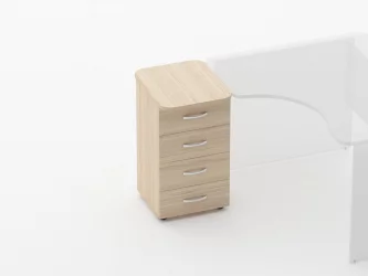 Тумба приставная на 4 ящика Glassy 3.10.11 Туя