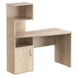 Письменный стол с полками COMP CD 1213 левый Дуб Сонома светлый