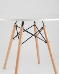 Маленький обеденный стол DSW D90 Белый