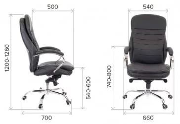 Кресло для руководителя Everprof Valencia M Кожа Черный