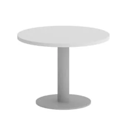 Стол журнальный круглый HOME OFFICE VR.SP-5-60.1G Белый/Серый металл