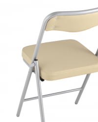 Складной стул Джонни silver экокожа Кремовый