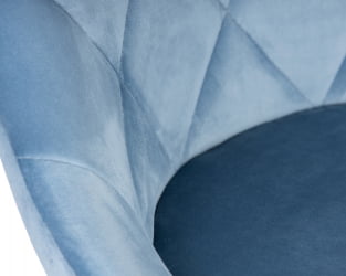 Стул барный DOBRIN LOGAN BLACK (пудрово-голубой велюр (MJ9-74)) 2 шт