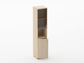 Шкаф высокий со стеклом и нишей Twin 16.16.16Л Туя