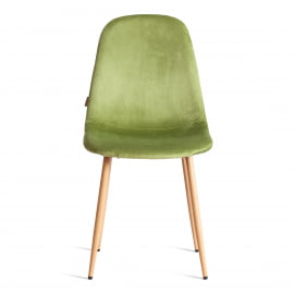 Металлический стул BREEZE (mod. JSC-58) Велюр/металл , 44 х 53 х 86 см, Green (зеленый) HLR54 / натуральный