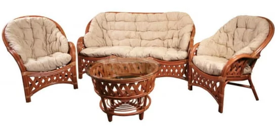 Комплект Черчилль/Рузвельт/Кобана с 3х местным диваном Cherchille6 коньяк