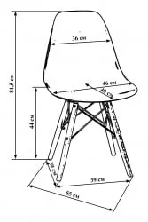 Стул обеденный DOBRIN DSW Морской волны G-05