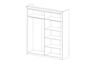 Комплект полок для четырехдверного шкафа (3 шт.) Соренто 02 Дуб Стирлинг