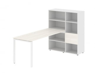 Рабочая станция ЕДИС ЕУРСТ 1117 Ясень Траун Белый Белый / EDIS EURST