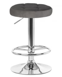 Табурет барный ДОБРИН БРУНО (серый велюр (МДЖ9-75)) 2 шт / DOBRIN BRUNO (MJ9-75))