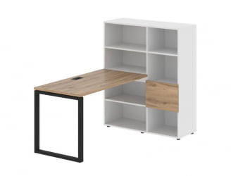 Рабочая станция EDIS EQRST 1113 Дуб Денвер светлый Черный Белый