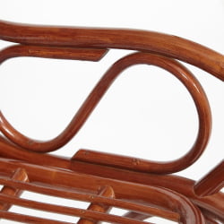 Кресло-качалка ВИЕННА (разборная) / без подушки / ротанг топ куалитй, 58кс133кс102 см, Пекан (орех) / VIENNA top quality, 58x133x102 Pecan