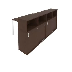 Рабочая станция с опорным шкафом-купе Метал Сйстем Б.РС-СШК-4.1 Венге/Белый / Metal System