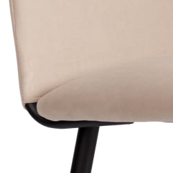 Металлический стул La Rousse NEW, велюр, бежевый/черный, 7, 45x55x93 см