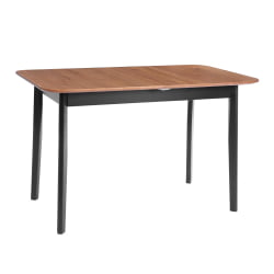 Стол Соната Люкс раздвижной/Sonata Lux extension table массив сосны, антик/черный, 120-(150)х75х73 см