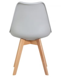 Стул обеденный ДОБРИН ДЖЕРРЙ СОФТ (ножки светлый бук, цвет сиденья светло-серый (ГР-01)) 4 шт / DOBRIN JERRY SOFT (GR-01))