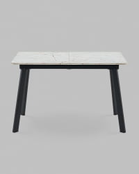 Стол Бату нев 120-160/80/76 азул оникс подстолье металл черный / Batu new