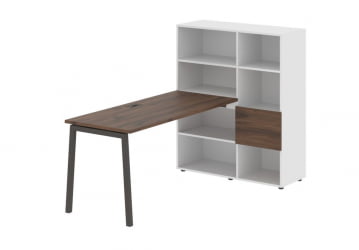 Рабочая станция ЕДИС ЕЛРСТ 1115 Дуб Денвер темный Мокко Белый / EDIS ELRST