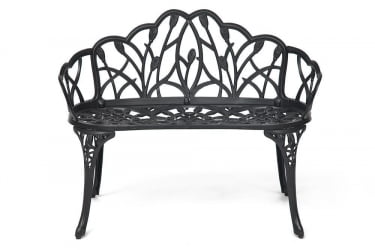 Скамья Secret De Maison Strauss (Штраус) алюминиевый сплав, 99хх56х76см, черный