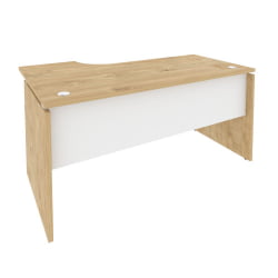 Стол эргономичный правый ОНИКС О.СА-1Р Тиквуд Светлый/Белый / ONIX O.SA-1R