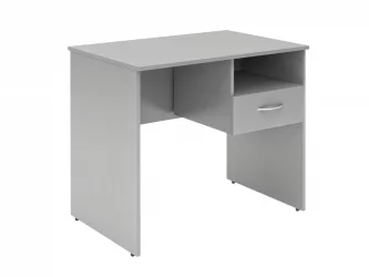 Стол письменный (S-900) R с правой подвесной тумбой Серый
