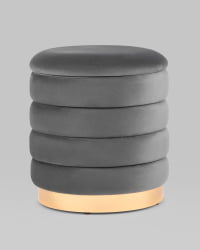 Пуф Франсис с ящиком велюр Серый