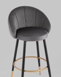 Стул Наоми барный велюр Серый