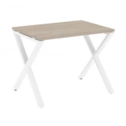 Стол рабочий LOFT VR.L-SRX-1.7 Металл белый Дуб Аттик