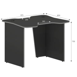 Игровой компьютерный стол SKILLL SKL 100CB антрацит/металлик