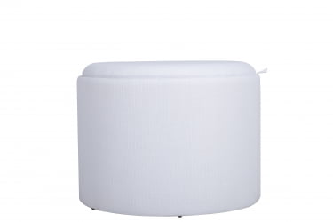 Пуф-столик с ящиком Хюгге L рогожка Белый