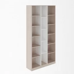 Стеллаж комбинированный Остин Модуль №7 Ясень шимо светлый/белый