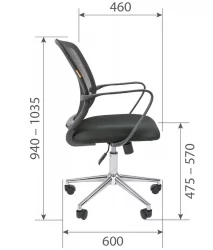 Кресло для оператора Chairman 698 chrome TW Серое