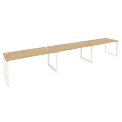 Рабочая станция на О-образном м/к ОНИКС О.МО-РС-3.4.7 Тиквуд Светлый/Белый / ONIX O.MO-RS-3.4.7