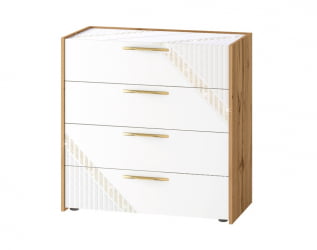 Комод в спальню Монако 903.18 Дуб Вотан / Белый шпон / Альпийский белый