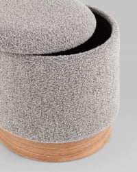 Пуф с ящиком Холли XS букле серый