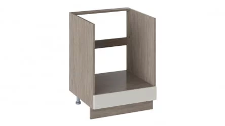 Шкаф напольный под бытовую технику Одри НБ1я_72(12)-60_1Я Дуб Сонома трюфель/Бежевый шелк