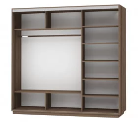 Шкаф-купе трехдверный Экспресс Трио Элемент 2400х2400h Ясень шимо тёмный