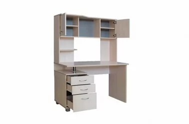 Стол компьютерный Максим-1 Ясень шимо светлый