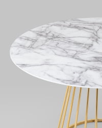 Стол обеденный Ливерпуль 110x110 Белый мрамор