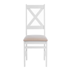 Стул CROSSMAN NEW, Многослойный березовый шпон, 41х40х100 см, white/велюр бежевый