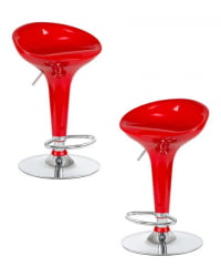Стул барный ДОБРИН БОМБА (красный) 2 шт / DOBRIN BOMBA