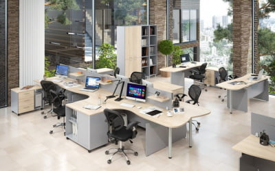 Каркас шкафа с опорами ОФФИКС-НЕВ ОМC-87 Металлик / OFFIX-NEW OMC-87