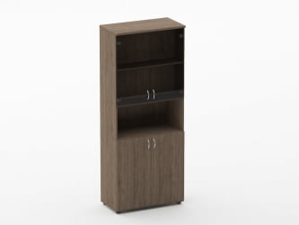 Шкаф высокий со стеклом и нишей Twin 16.16.161 Дуб Верцаска