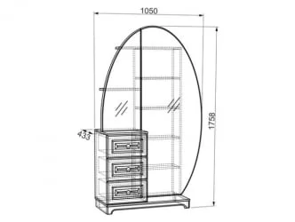 Шкаф комбинированный Белла  модуль 03 белый/джелато софт