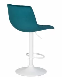 Стул барный DOBRIN TAILOR WHITE Морской волны велюр MJ9-99