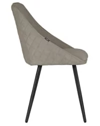 Стул обеденный DOBRIN STELLA (ЭМАЛЬ ЧЕРНЫЙ МУАР велюр Catania Cocoa)