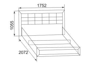 Двуспальная кровать с подъёмным механизмом Ника-Люкс 52