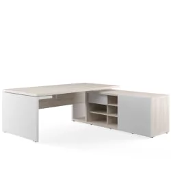 Стол письменный на опорной креденции правый ZIO28510321 Светлый дуб