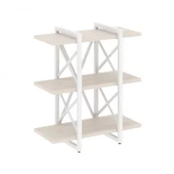 Стеллаж на регулируемых опорах - 3 полки LOFT VR.L-MST.O-3.4V Металл белый Денвер светлый