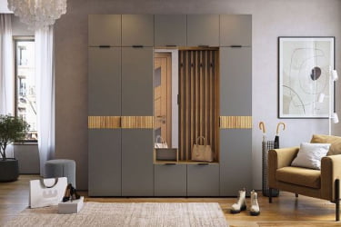 Антресоль Бери MPR-025 Дуб крафт золотой/графит